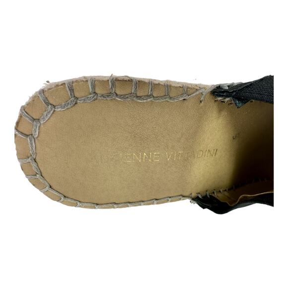 Adrienne Vittadini CALLA Espadrille Wedge Sandals Womens 10M Black Chunky Boho - Picture 9 of 13